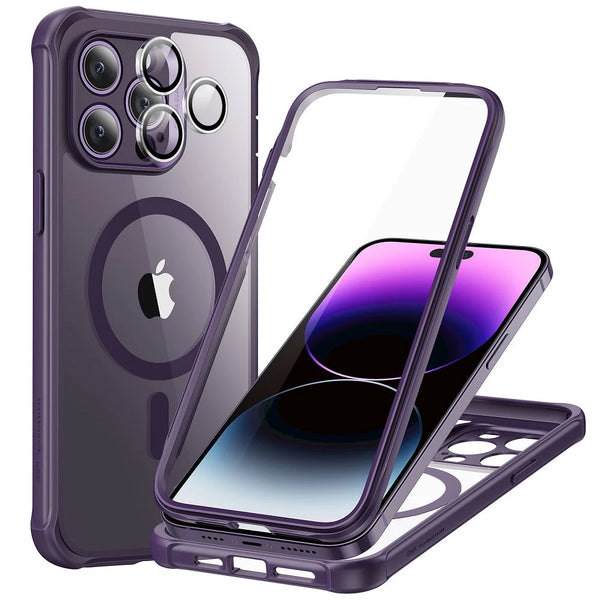 Purple iPhone 14 Pro Max Magsafe Full Cover iPhone Case - ESR Armor