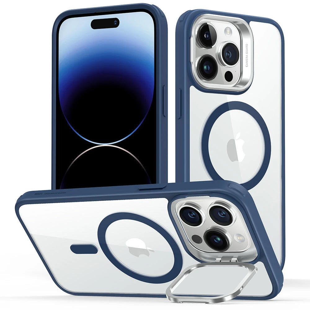 iPhone 14 Pro Max Classic Hybrid Case with Stash Stand (HaloLock) - Clear Blue ESR ESR