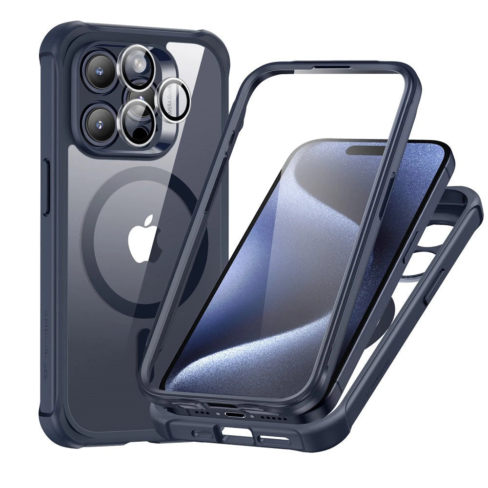 iPhone 15 Pro Armor Tough Case (HaloLock) - Clear Dark Blue ESR ESR