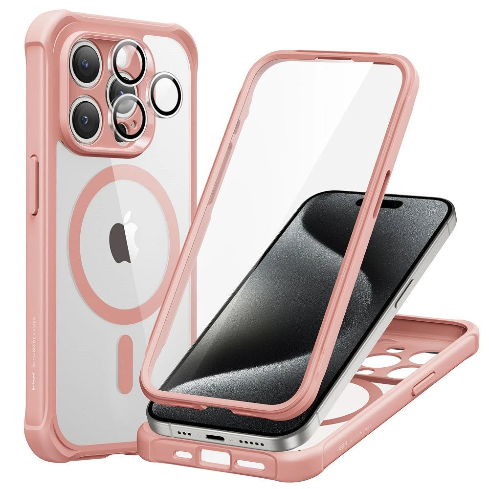 iPhone 15 Pro Armor Tough Case (HaloLock) - Clear Pink ESR ESR