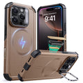 iPhone 16 Pro Max Cyber Tough Magnetic Case (Camera Control, Stash Stand) - Desert Titanium ESR ESR