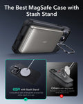 iPhone 13 Pro Cyber Tough Magnetic Case (Stash Stand) - Black（副本） ESR ESR