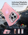 iPhone 13 Pro Cyber Tough Magnetic Case (Stash Stand) - Pink ESR ESR