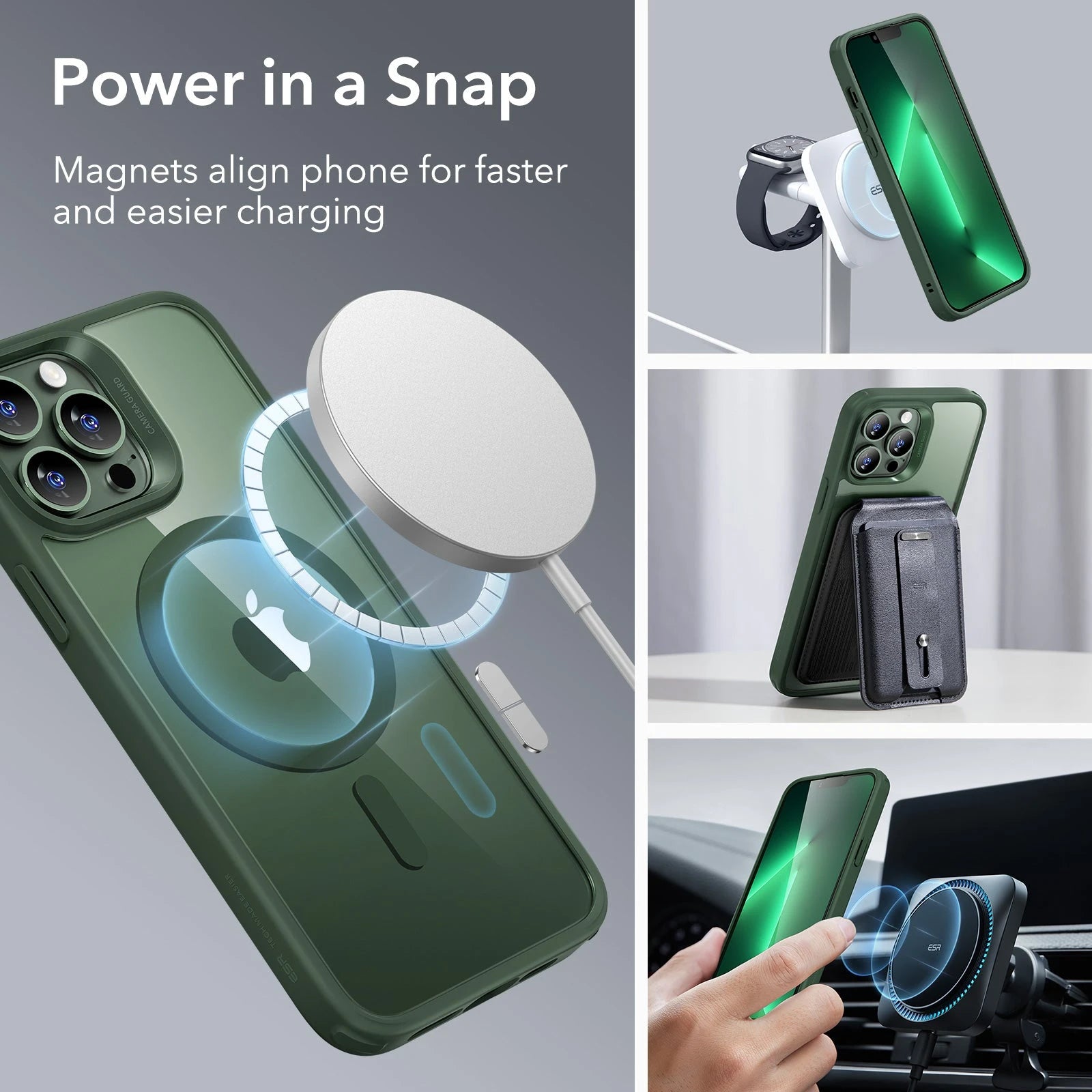 iPhone 13 Pro Max Classic Hybrid Case (HaloLock) - Clear Green ESR ESR