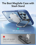 iPhone 13 Pro Max Classic Hybrid Case with Stash Stand (HaloLock) - Clear Blue ESR ESR