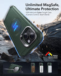 iPhone 14/13 Cyber Tough Magnetic Case (Stash Stand) - Green ESR ESR