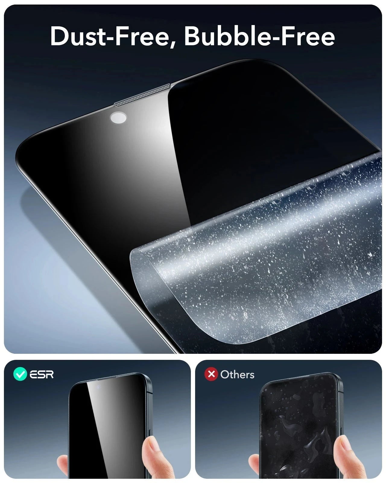 iPhone 14 Plus/13 Pro Max UltraFit Armorite Privacy Screen Protector - 3 Pack ESR ESR
