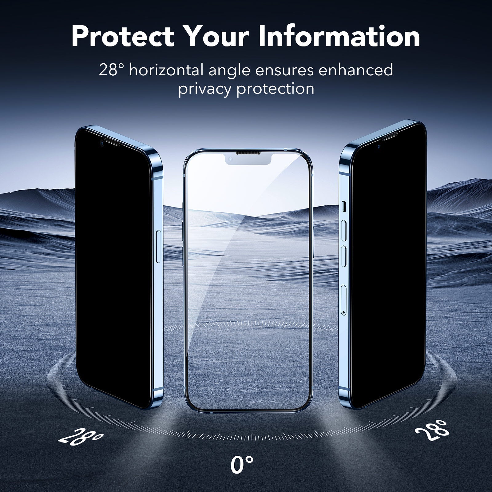 iPhone 14 Plus/iPhone 13 Pro Max Tempered-Glass Privacy Screen Protector - 3 Pack ESR ESR