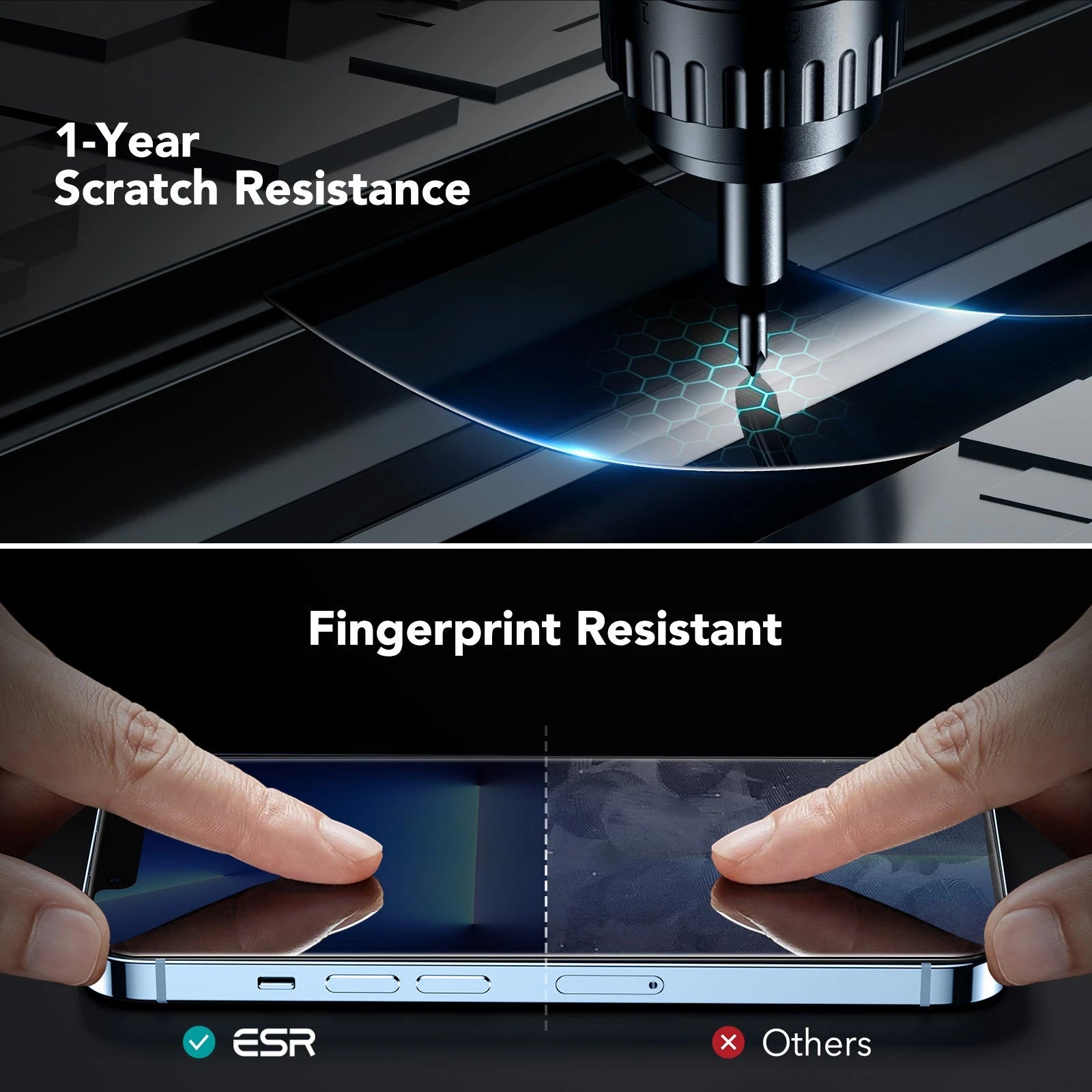 iPhone 14 Plus/iPhone 13 Pro Max Tempered-Glass Privacy Screen Protector - 3 Pack ESR ESR