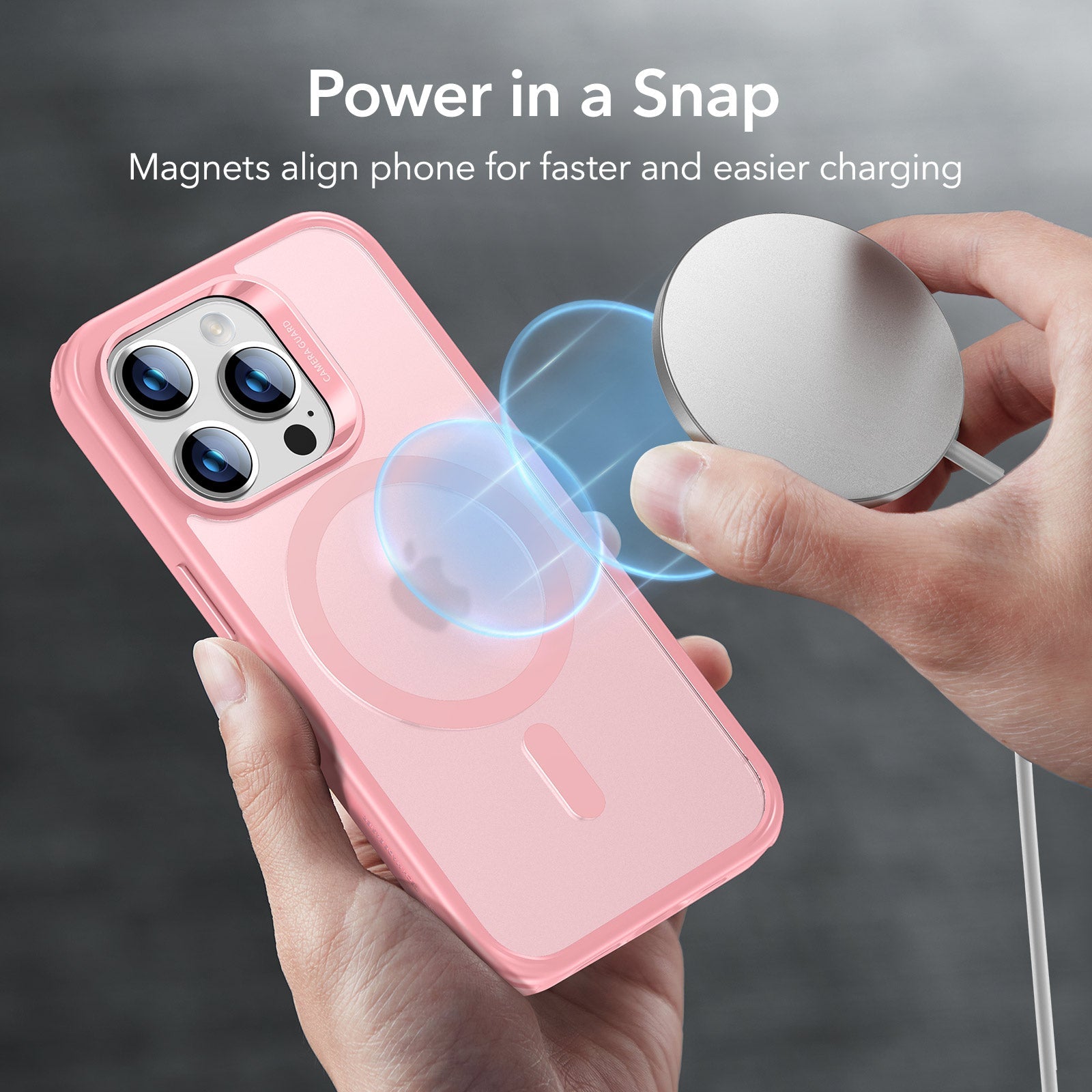 iPhone 14 Pro Classic Hybrid Case (HaloLock) - Frosted Pink ESR ESR