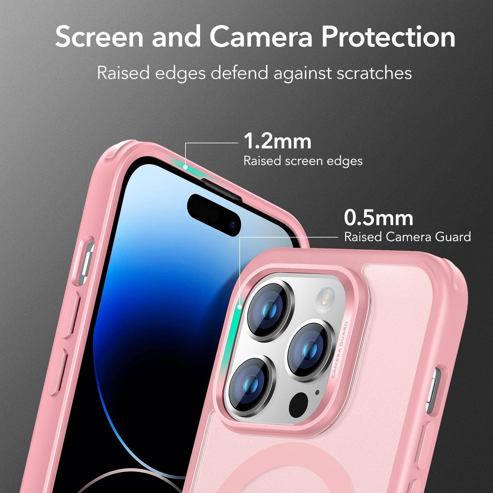 iPhone 14 Pro Classic Hybrid Case (HaloLock) - Frosted Pink ESR ESR