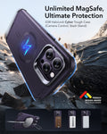 iPhone 14 Pro Cyber Tough Magnetic Case (Stash Stand) - Purple ESR ESR
