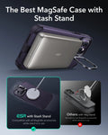 iPhone 14 Pro Cyber Tough Magnetic Case (Stash Stand) - Purple ESR ESR