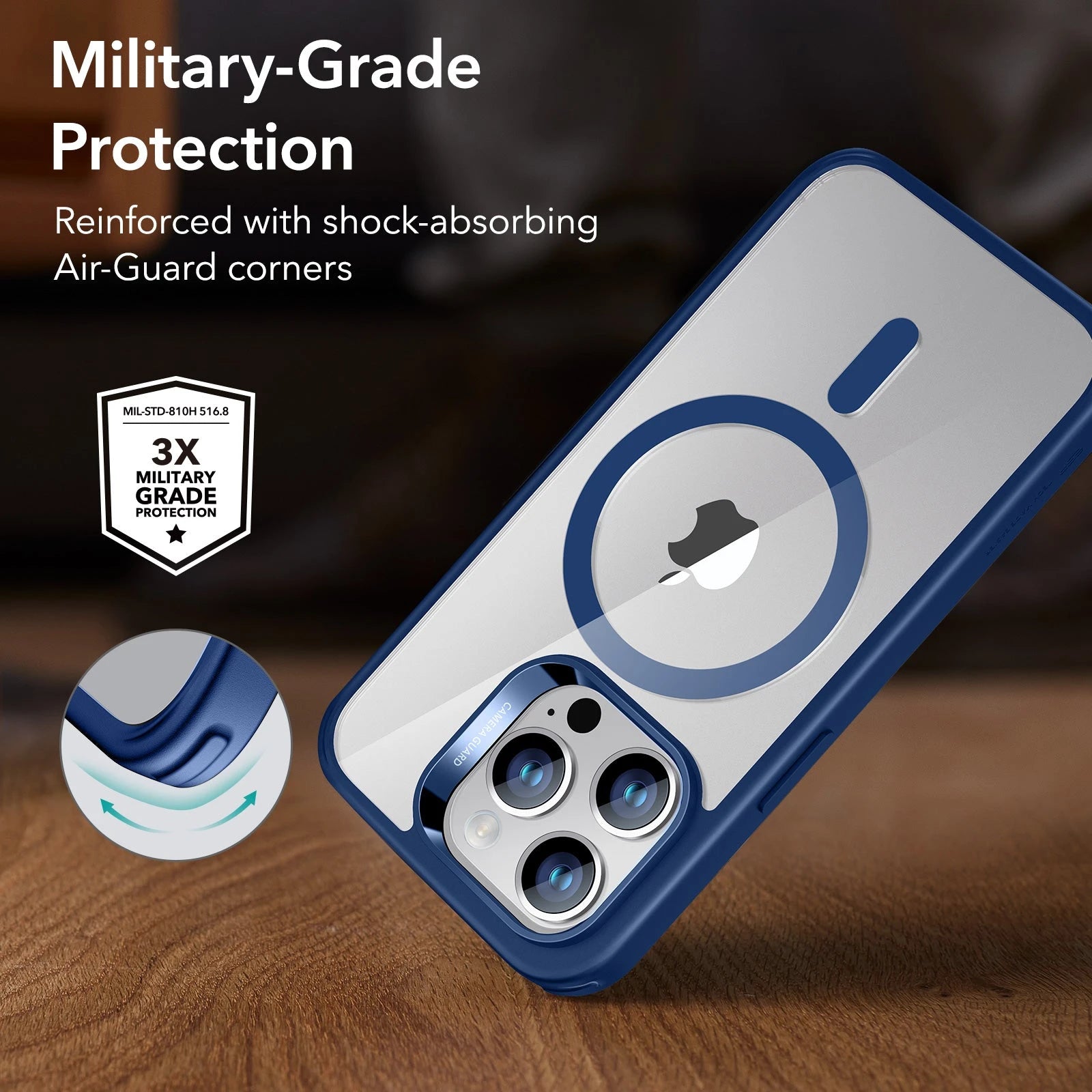 iPhone 14 Pro Max Classic Hybrid Case (HaloLock) - Clear Blue ESR ESR