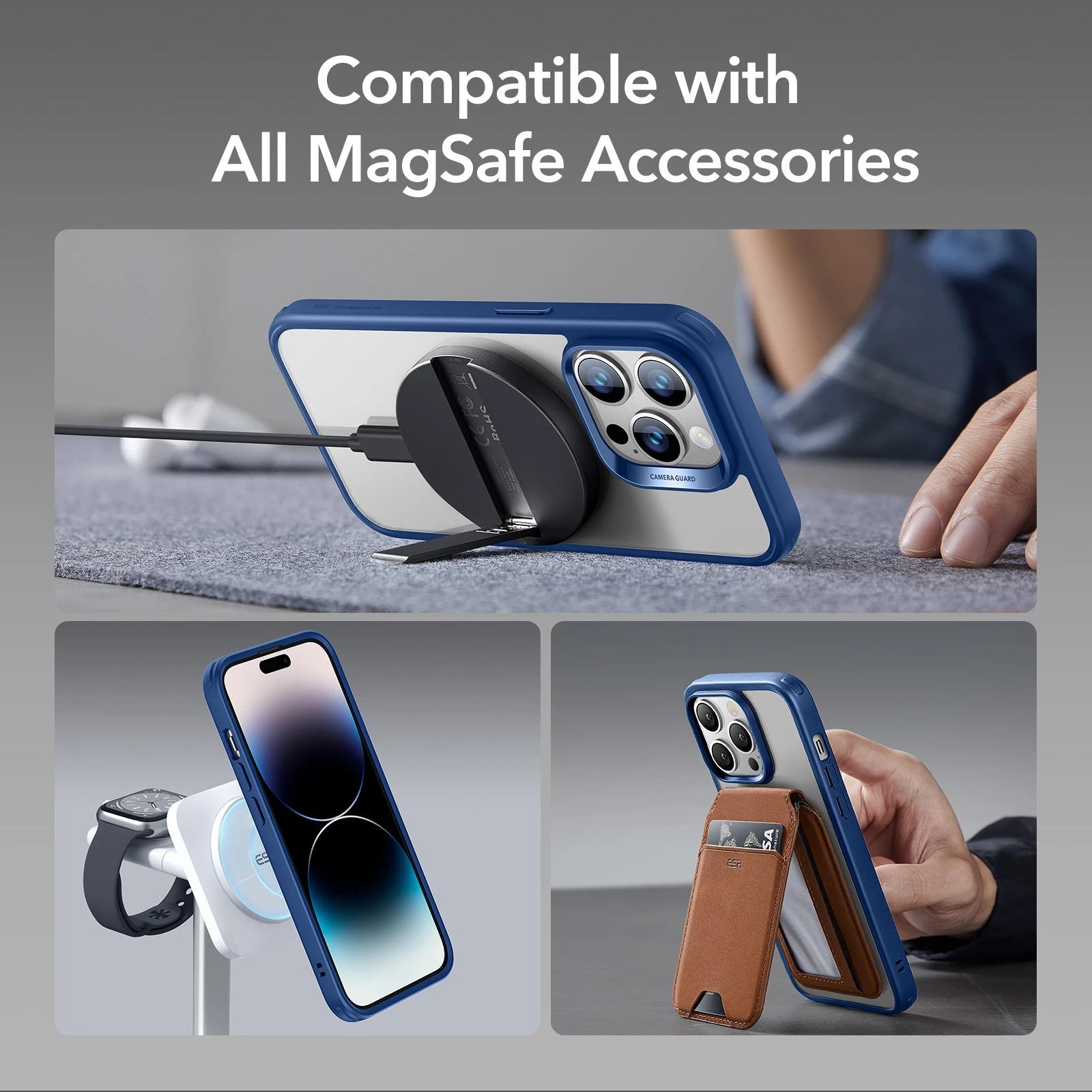 iPhone 14 Pro Max Classic Hybrid Case (HaloLock) - Clear Blue ESR ESR