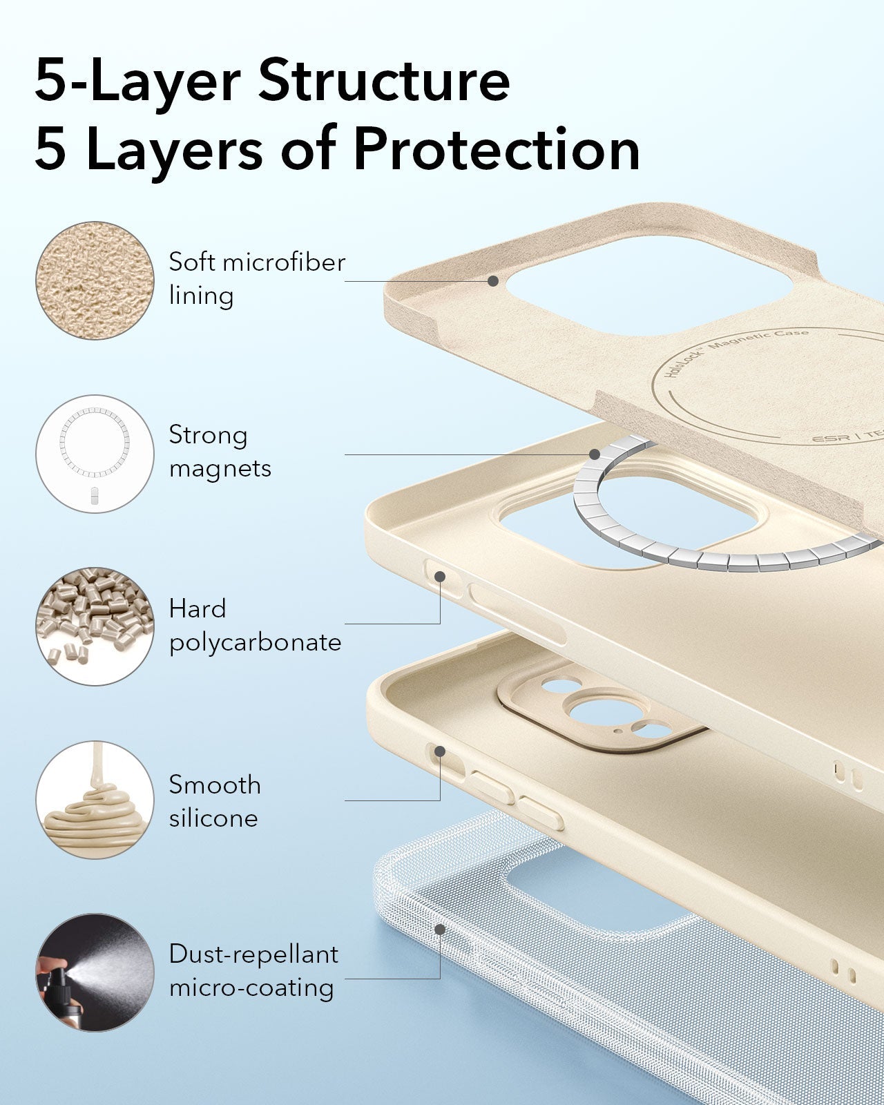 iPhone 14 Pro Max Cloud Soft Case (HaloLock) - Light Tan ESR ESR