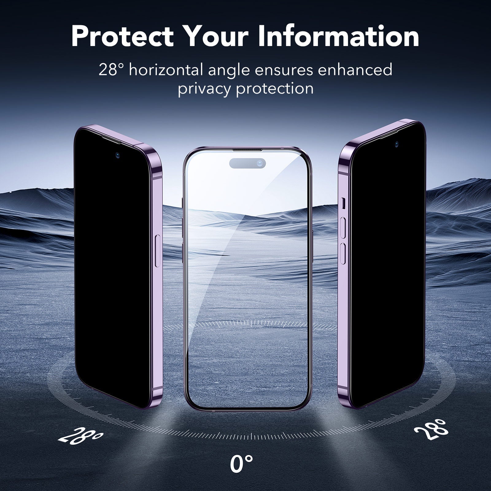 iPhone 14 Pro Max Tempered-Glass Privacy Screen Protector - 3 Pack ESR ESR