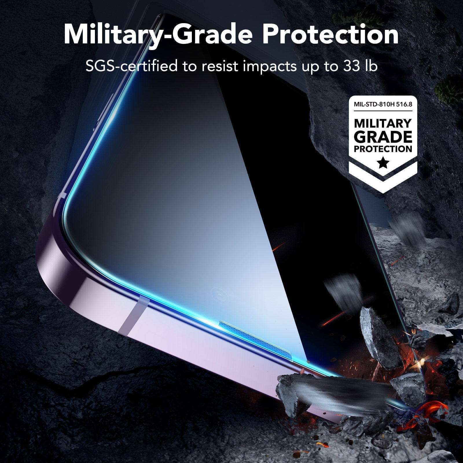 iPhone 14 Pro Max Tempered-Glass Privacy Screen Protector - 3 Pack ESR ESR