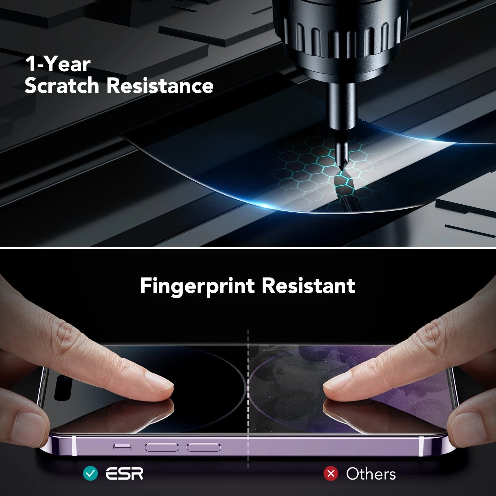 iPhone 14 Pro Max Tempered-Glass Privacy Screen Protector - 3 Pack ESR ESR