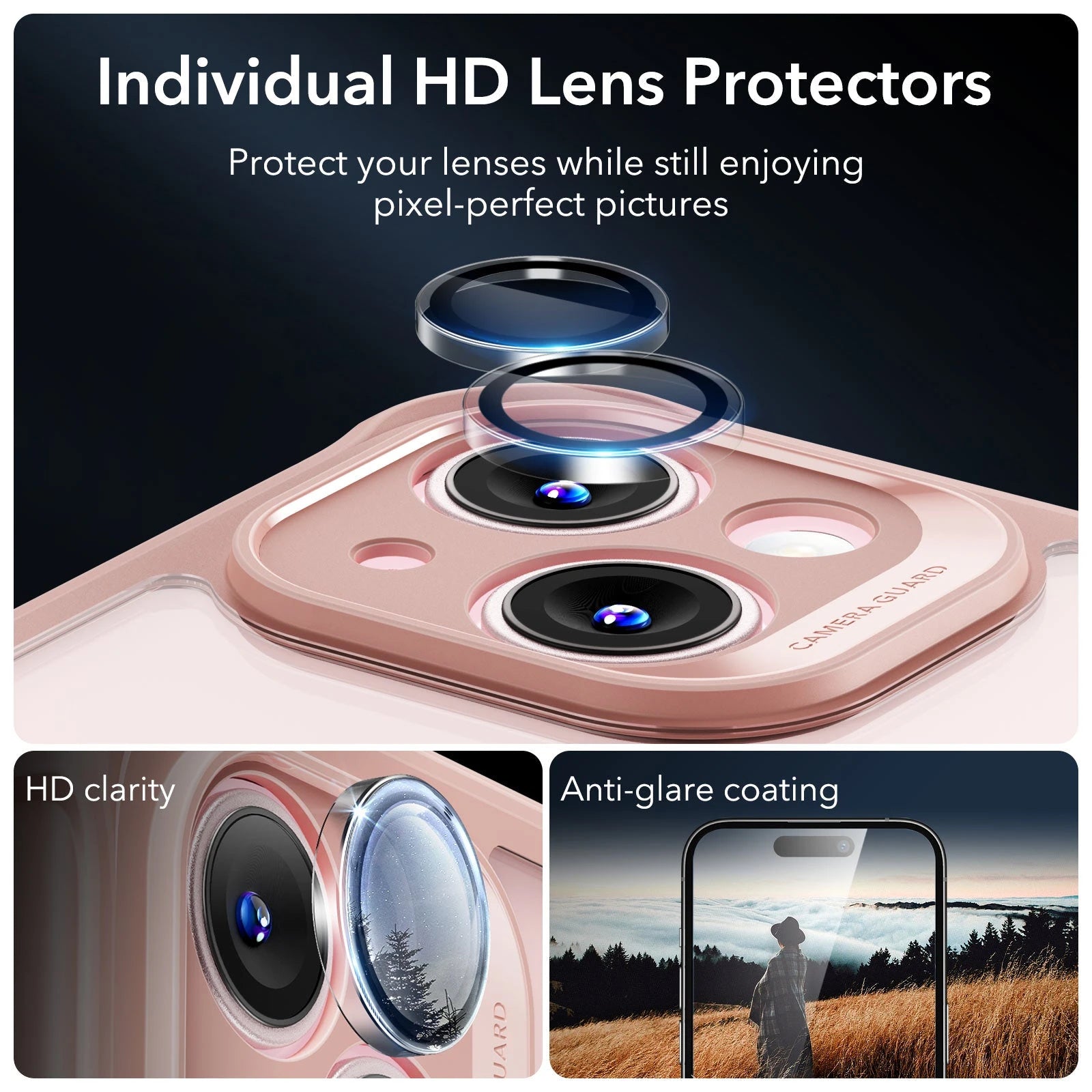 iPhone 15 Armor Tough Case (HaloLock) - Clear Pink ESR