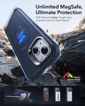 iPhone 15 Cyber Tough Case with Stash Stand (HaloLock) - Dark Blue ESR ESR