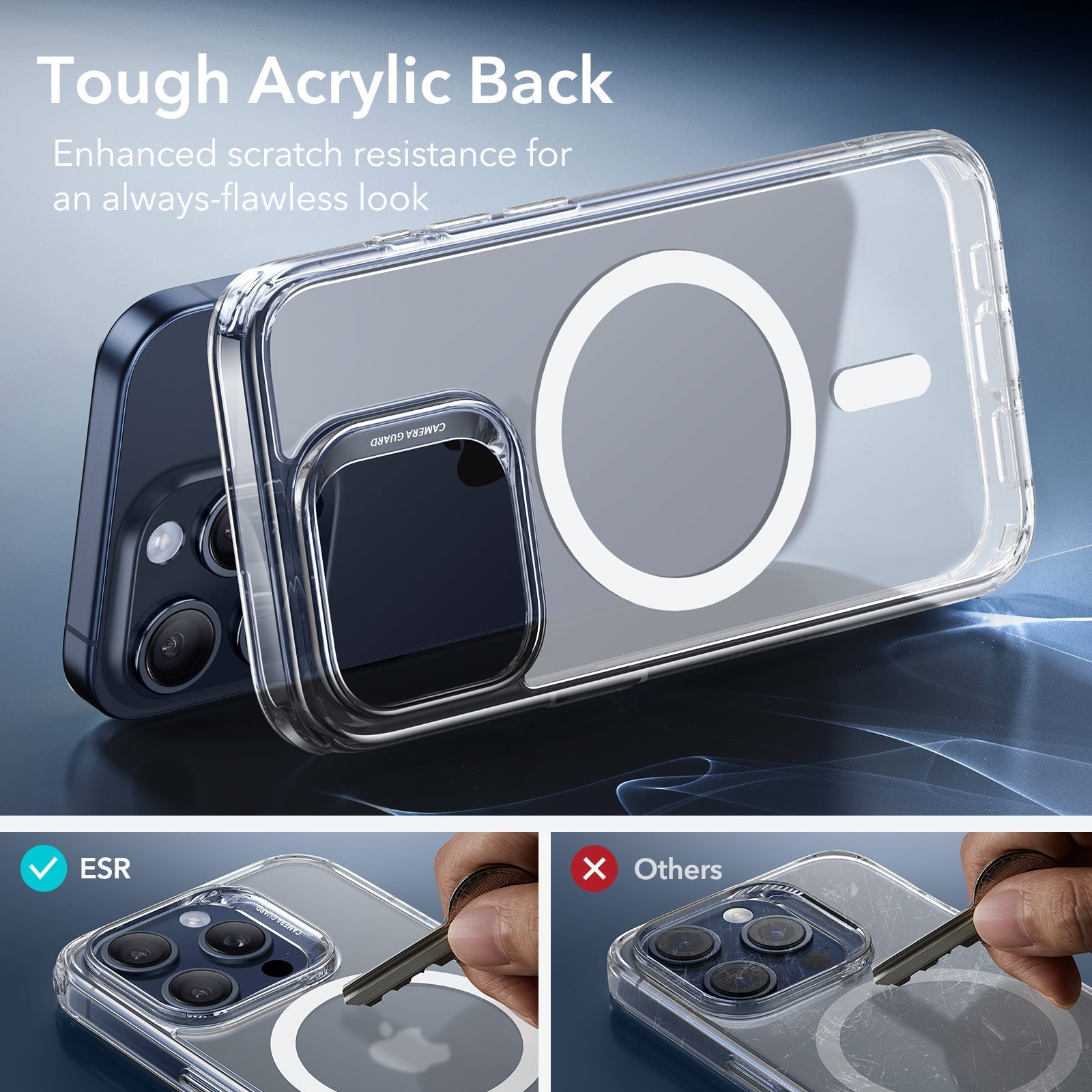 iPhone 15 Pro Classic Hybrid Case (HaloLock) - Frosted Clear ESR ESR