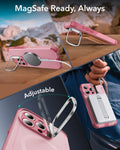 iPhone 15 Pro Cyber Tough Case with Stash Stand (HaloLock) - Pink ESR ESR