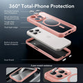 iPhone 15 Pro Max Armor Tough Case (HaloLock) - Clear Pink ESR