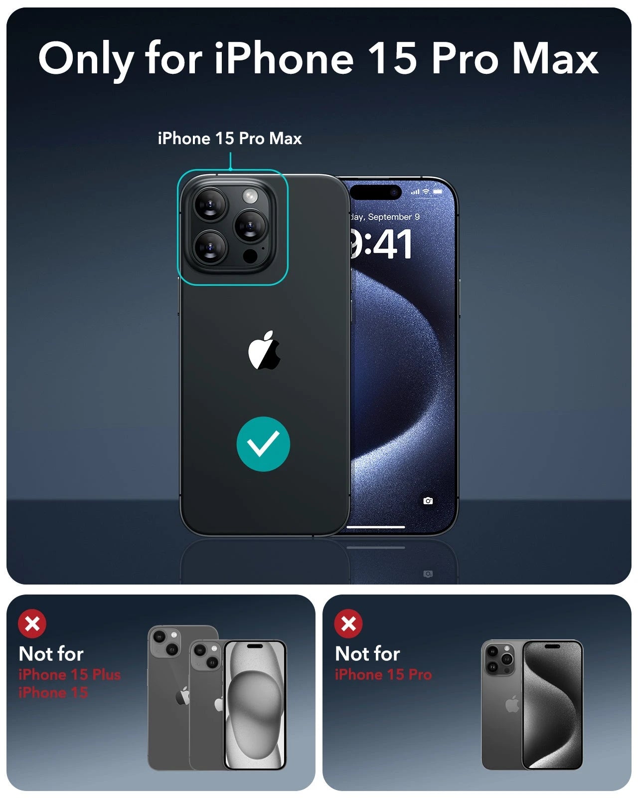 iPhone 15 Pro Max UltraFit Armorite Privacy Screen Protector - 3 Pack ESR ESR