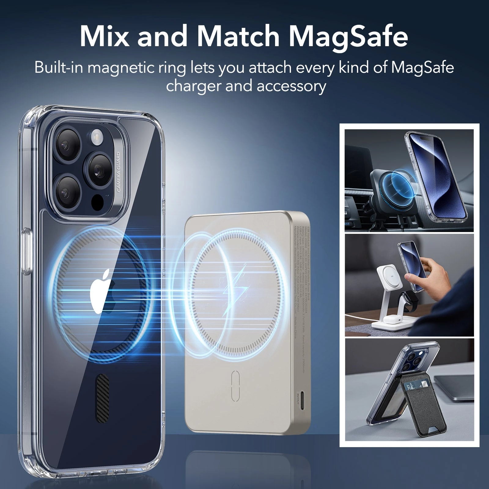 iPhone 15 Pro Max Classic Hybrid Case (HaloLock) - Carbon Fiber ESR ESR