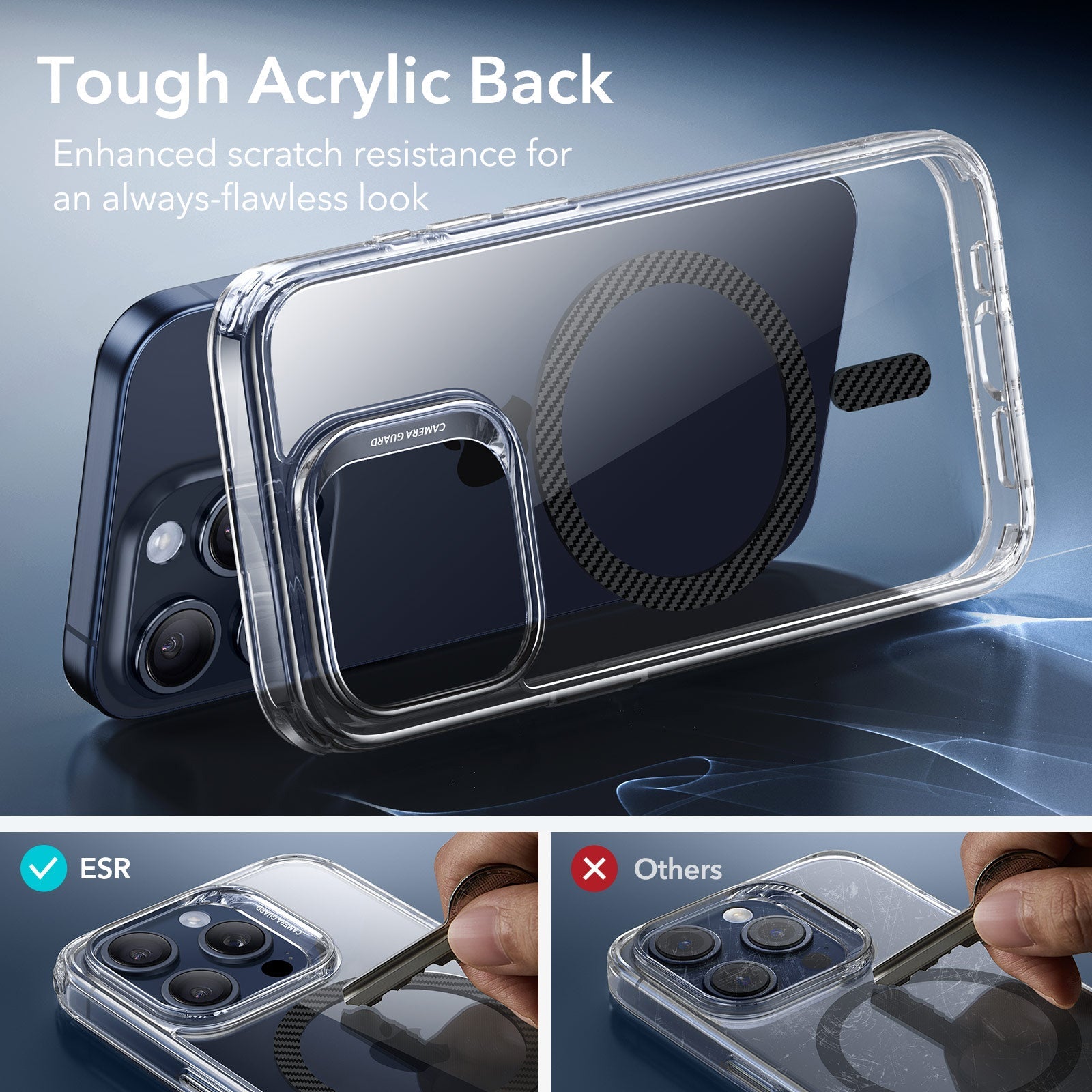 iPhone 15 Pro Max Classic Hybrid Case (HaloLock) - Carbon Fiber ESR ESR