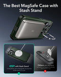 iPhone 15 Pro Max Cyber Tough Case with Stash Stand (HaloLock) - Dark Green ESR ESR
