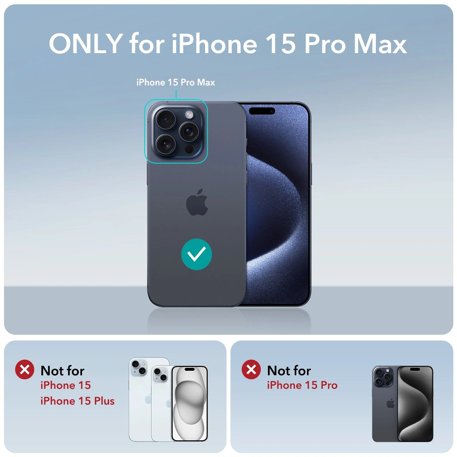 iPhone 15 Pro Max Cloud Soft Case (HaloLock) - Grey ESR ESR