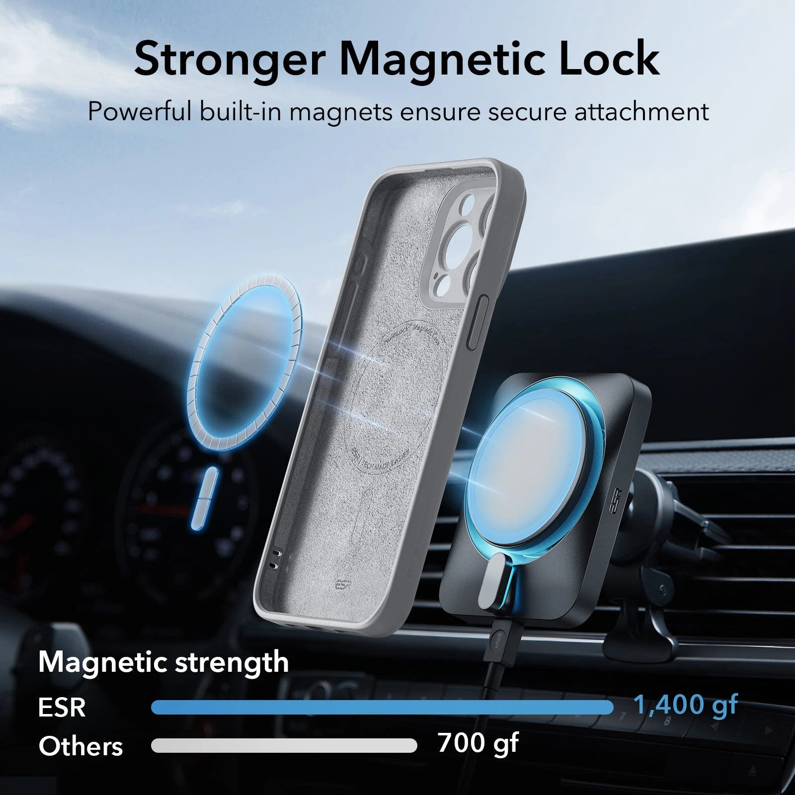 iPhone 15 Pro Max Cloud Soft Case (HaloLock) - Grey ESR ESR