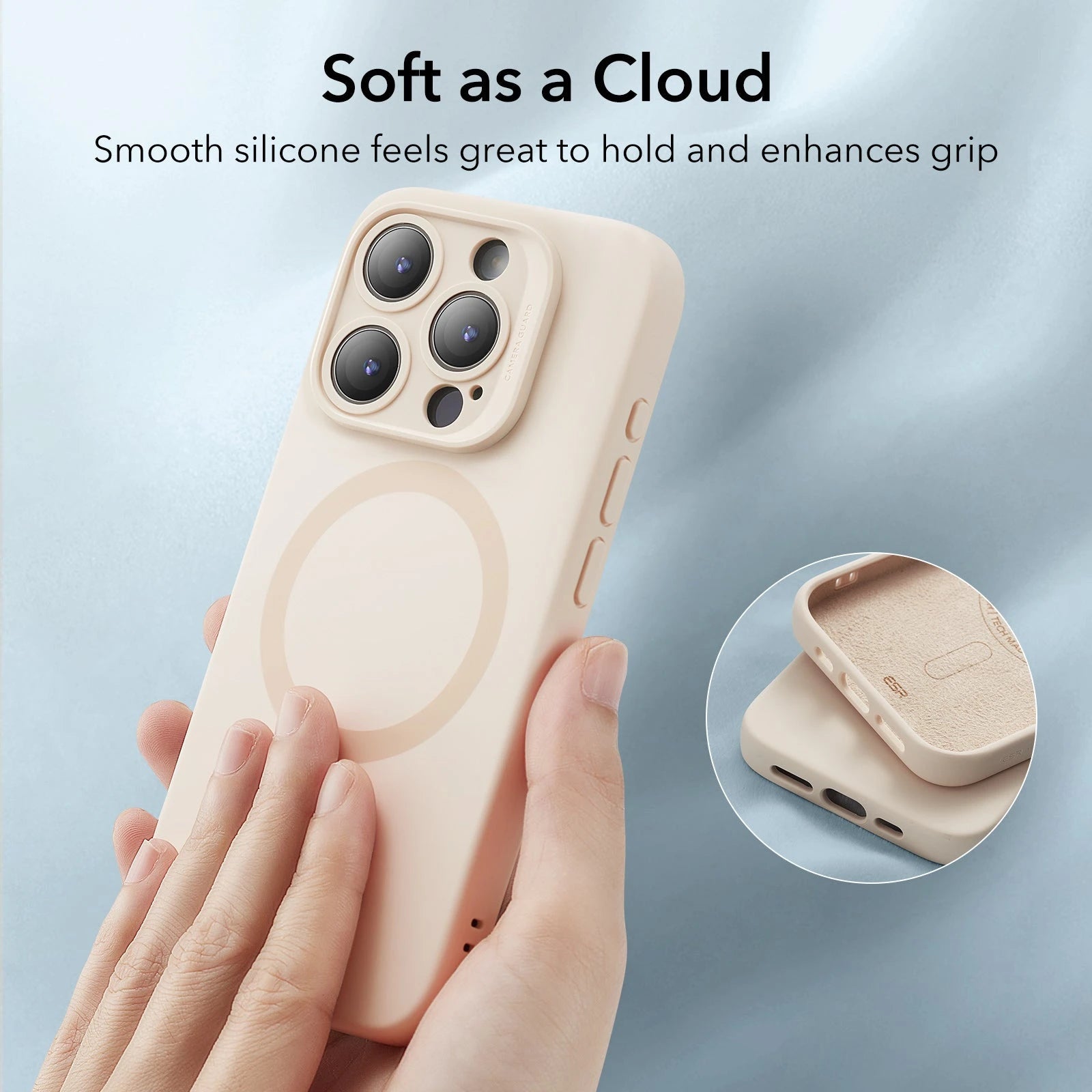 iPhone 15 Pro Cloud Soft Case (HaloLock) - Dark Blue ESR ESR