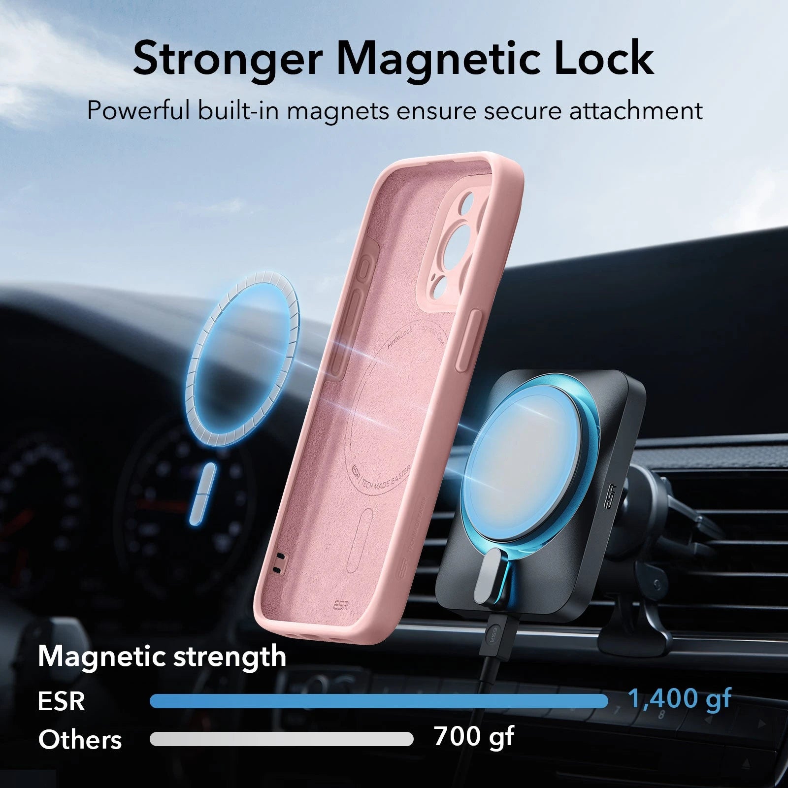 iPhone 15 Pro Cloud Soft Case (HaloLock) - Pink ESR ESR