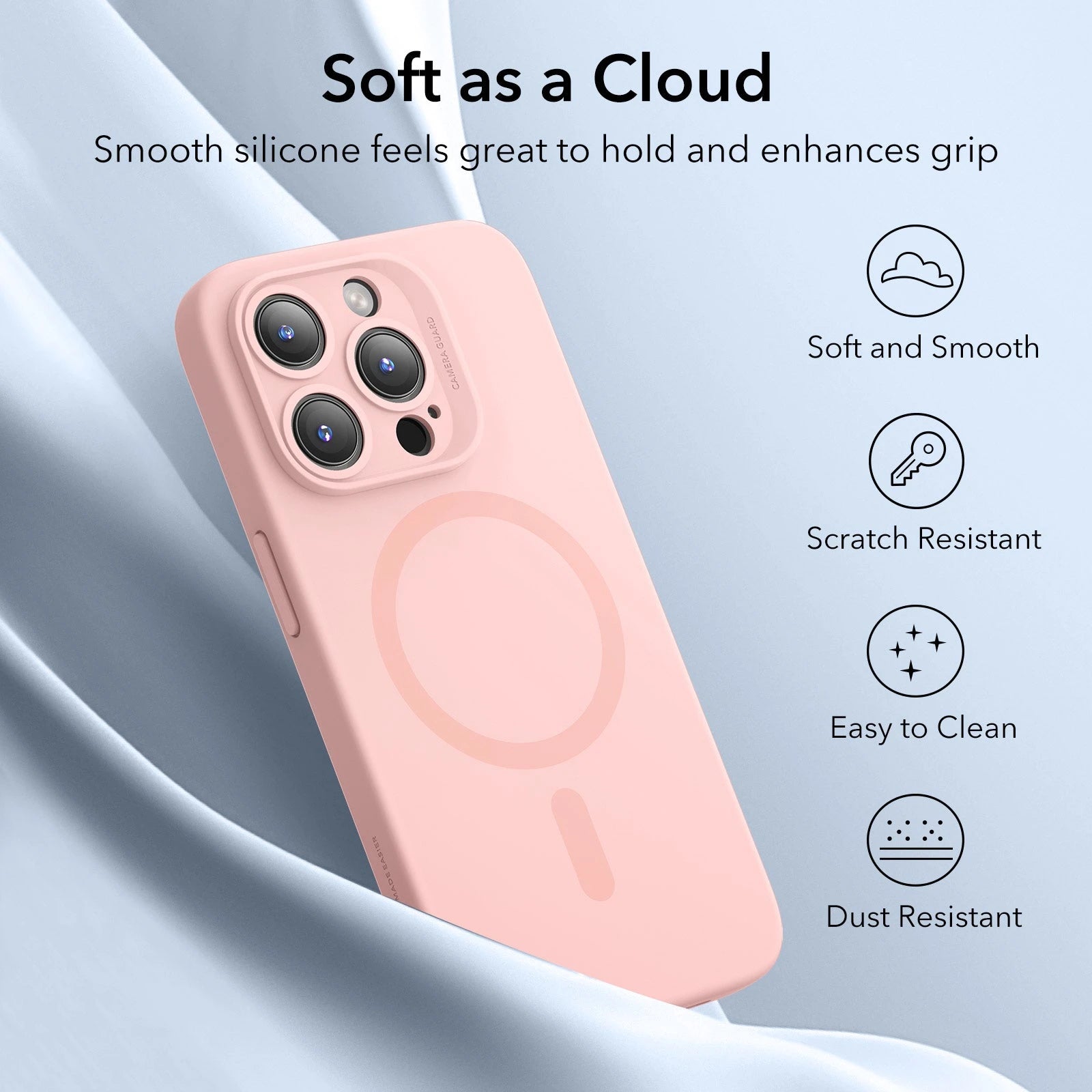 iPhone 15 Pro Cloud Soft Case (HaloLock) - Pink ESR ESR