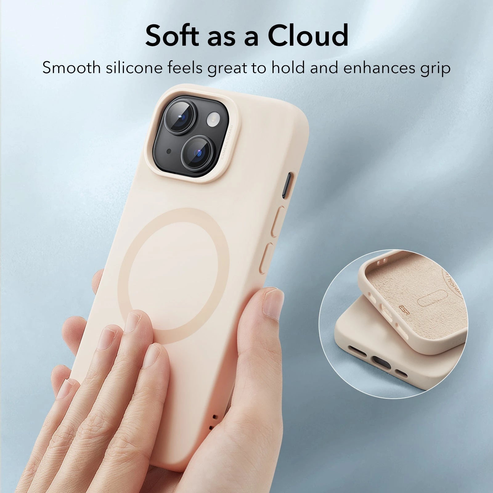 iPhone 15 Cloud Soft Case (HaloLock) - Dark Blue ESR ESR