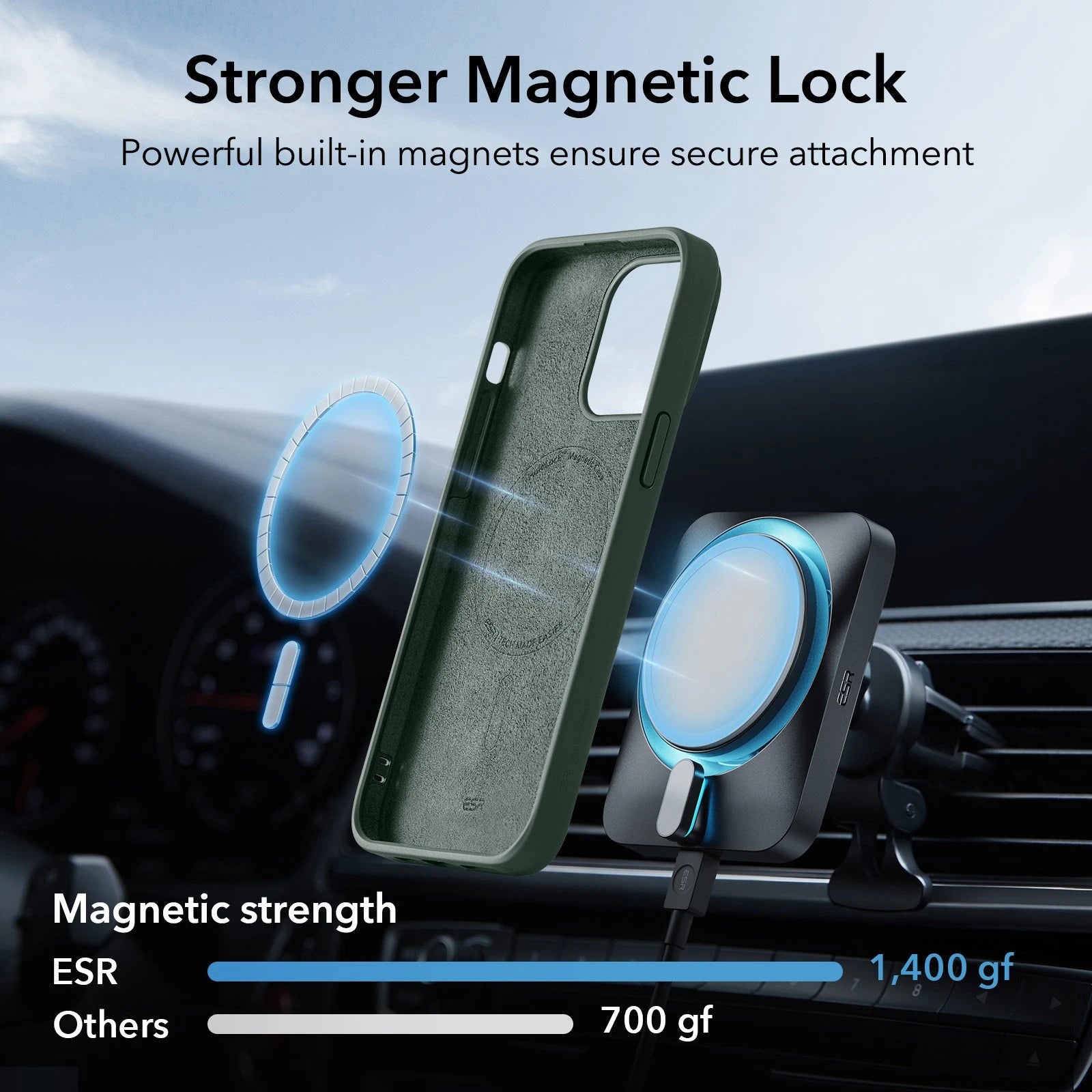 iPhone 15 Cloud Soft Case (HaloLock) - Green ESR ESR