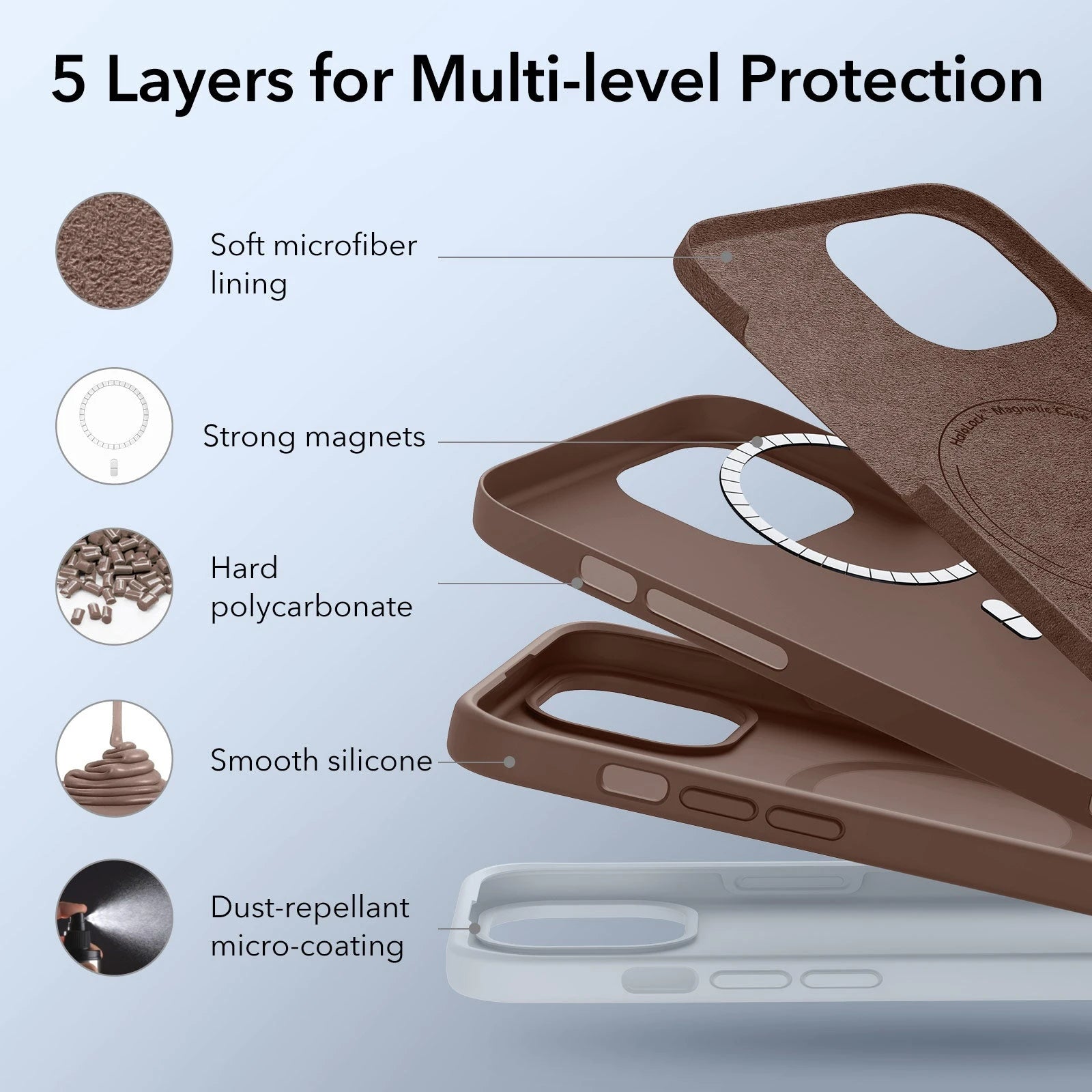 iPhone 15 Cloud Soft Case (HaloLock) - Brown ESR ESR