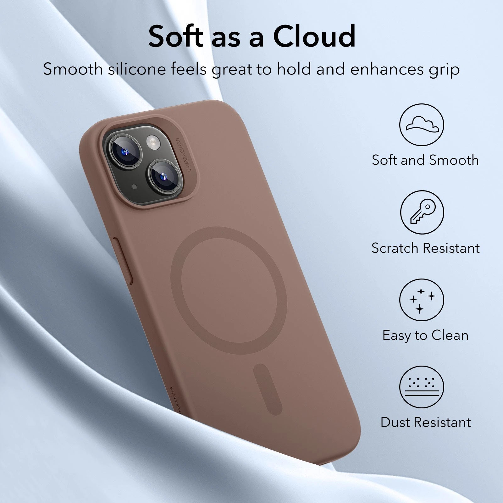iPhone 15 Cloud Soft Case (HaloLock) - Brown ESR ESR