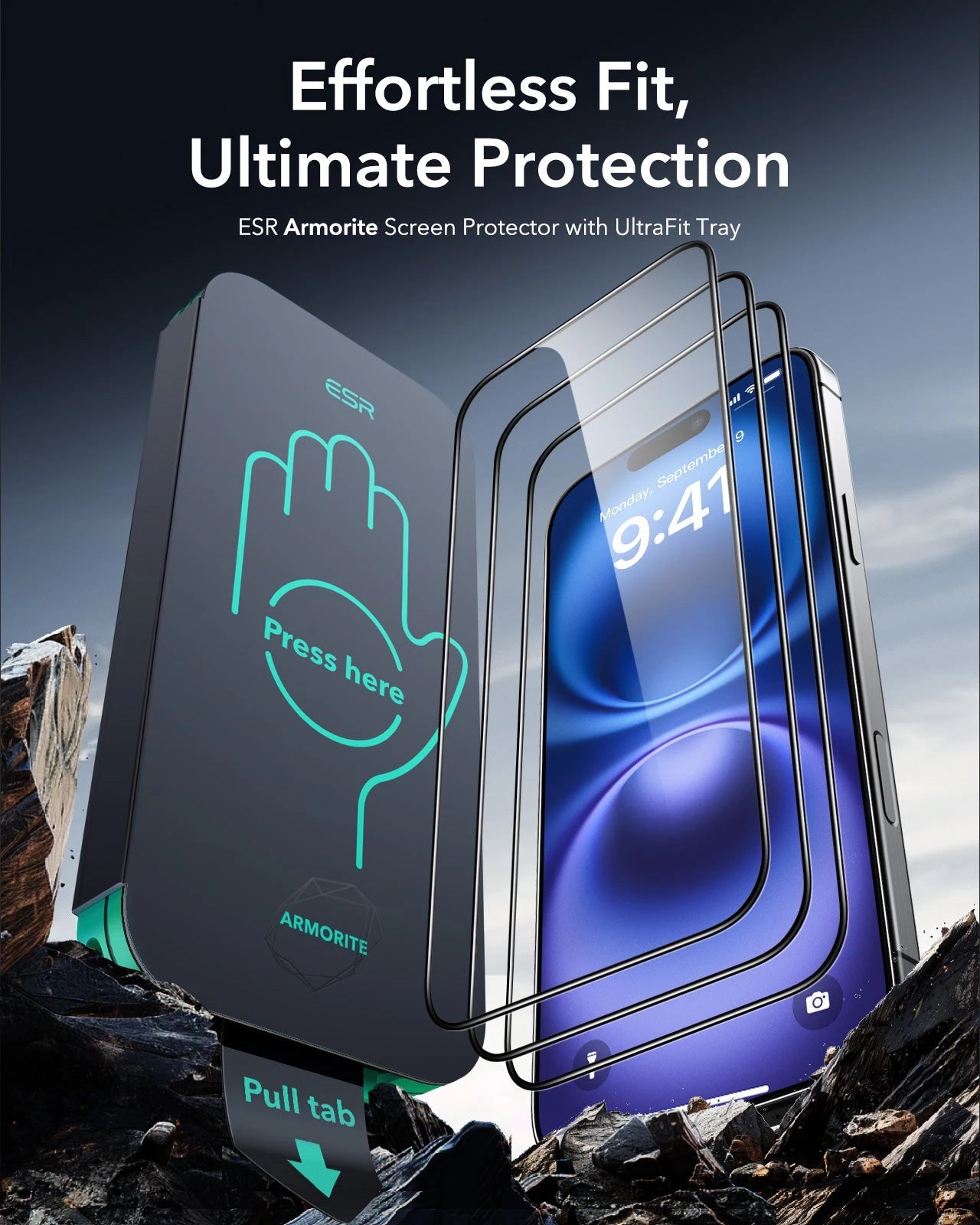 iPhone 16 Armorite Screen Protector - 3 Pack ESR ESR