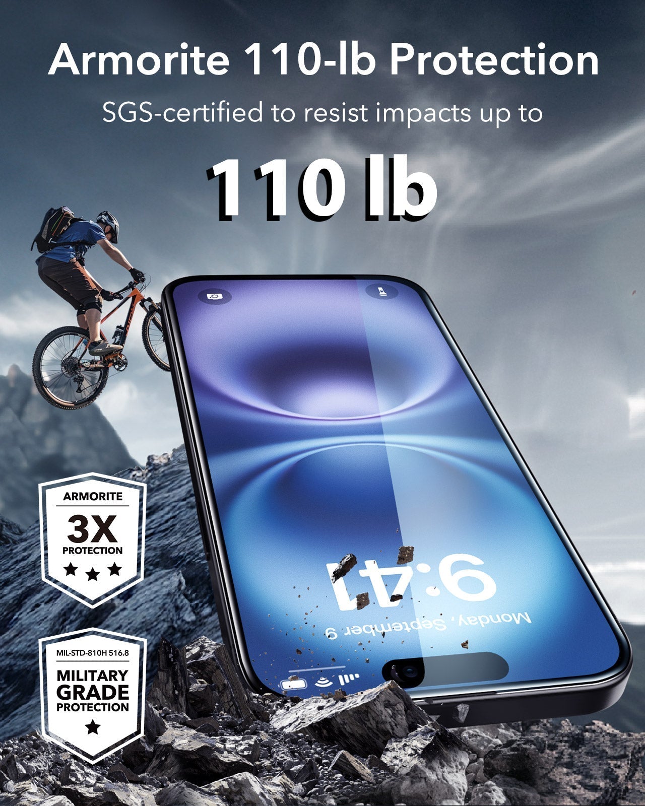 iPhone 16 HaloLock Classic Hybrid Case Protection Bundle (Camera Control, Stash Stand) - Clear ESR ESR