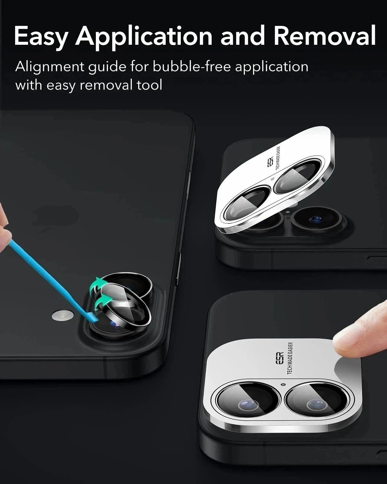 iPhone 16 HaloLock Classic Hybrid Case Protection Bundle (Camera Control, Stash Stand) - Clear ESR ESR