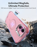 iPhone 16 Cyber Tough Magnetic Case (Camera Control, Stash Stand) - Pink ESR ESR