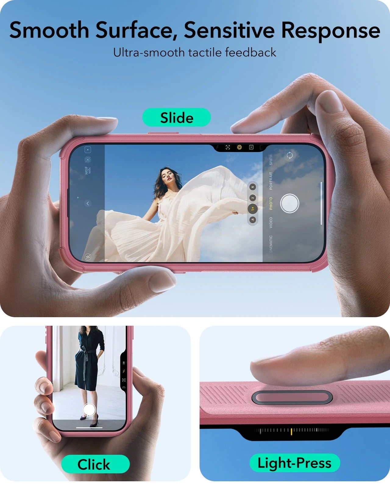 iPhone 16 Cyber Tough Magnetic Case (Camera Control, Stash Stand) - Pink ESR ESR
