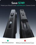iPhone 16 Cyber Tough Magnetic Case Protection Bundle (Camera Control, Stash Stand) - Black ESR ESR
