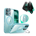 iPhone 16 Plus Classic Hybrid Magnetic Case (Camera Control, Stash Stand) & Privacy Screen Protector Bundle - Clear Green ESR ESR