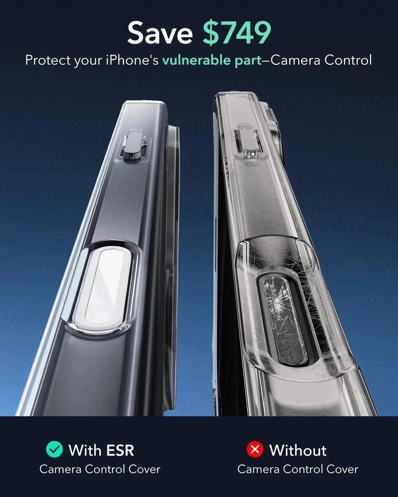 iPhone 16 Plus Classic Hybrid Magnetic Case (Camera Control) & Screen Protection Bundle - Clear ESR ESR