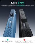 iPhone 16 Plus Cyber Tough Magnetic Case (Camera Control, Stash Stand) - Light Blue ESR ESR